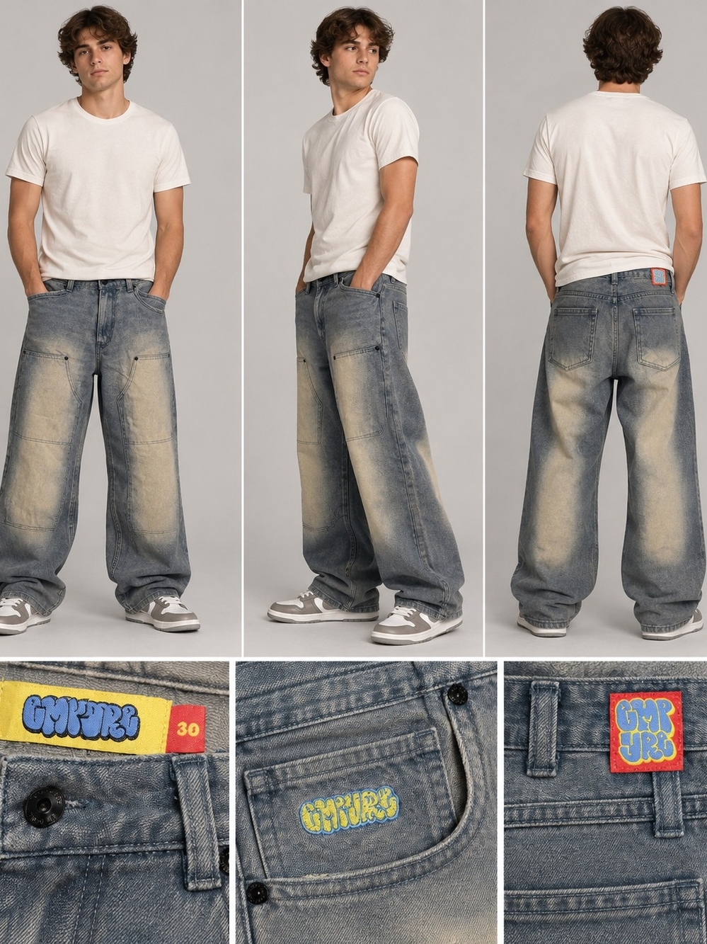 Empyre Relaxed Washed Blue Baggy Jeans